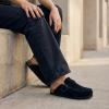 image:imageCUSHIONAIRE Canoe Genuine Suede Clogs for Women Footwear with Moc Toe Design  Casual Slip On Womens ShoesBlack