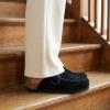 image:imageCUSHIONAIRE Canoe Genuine Suede Clogs for Women Footwear with Moc Toe Design  Casual Slip On Womens ShoesBlack