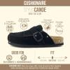image:imageCUSHIONAIRE Canoe Genuine Suede Clogs for Women Footwear with Moc Toe Design  Casual Slip On Womens ShoesBlack