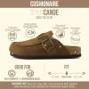 image:imageCUSHIONAIRE Canoe Genuine Suede Clogs for Women Footwear with Moc Toe Design  Casual Slip On Womens ShoesBrown