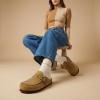 image:imageCUSHIONAIRE Canoe Genuine Suede Clogs for Women Footwear with Moc Toe Design  Casual Slip On Womens ShoesCamel