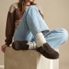 image:imageCUSHIONAIRE Canoe Genuine Suede Clogs for Women Footwear with Moc Toe Design  Casual Slip On Womens ShoesDark Brown