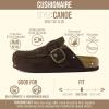 image:imageCUSHIONAIRE Canoe Genuine Suede Clogs for Women Footwear with Moc Toe Design  Casual Slip On Womens ShoesDark Brown