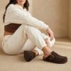 image:imageCUSHIONAIRE Canoe Genuine Suede Clogs for Women Footwear with Moc Toe Design  Casual Slip On Womens ShoesDark Brown