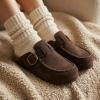 image:imageCUSHIONAIRE Canoe Genuine Suede Clogs for Women Footwear with Moc Toe Design  Casual Slip On Womens ShoesDark Brown