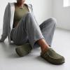 image:imageCUSHIONAIRE Canoe Genuine Suede Clogs for Women Footwear with Moc Toe Design  Casual Slip On Womens ShoesKhaki