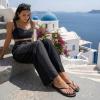 image:imageCUSHIONAIRE Cruise Lightweight Womens Flip Flops Comfortable Beach Sandals for Women with Cushioned Footbed amp Flexible Slip On DesignBlack Smooth