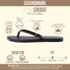 image:imageCUSHIONAIRE Cruise Lightweight Womens Flip Flops Comfortable Beach Sandals for Women with Cushioned Footbed amp Flexible Slip On DesignBlack Smooth