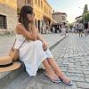 image:imageCUSHIONAIRE Cruise Lightweight Womens Flip Flops Comfortable Beach Sandals for Women with Cushioned Footbed amp Flexible Slip On DesignBlue White