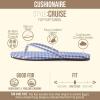 image:imageCUSHIONAIRE Cruise Lightweight Womens Flip Flops Comfortable Beach Sandals for Women with Cushioned Footbed amp Flexible Slip On DesignBlue White