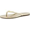 image:imageCUSHIONAIRE Cruise Lightweight Womens Flip Flops Comfortable Beach Sandals for Women with Cushioned Footbed amp Flexible Slip On DesignGold Smooth