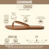 image:imageCUSHIONAIRE Cruise Lightweight Womens Flip Flops Comfortable Beach Sandals for Women with Cushioned Footbed amp Flexible Slip On DesignWhiskey Smooth