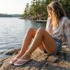 image:imageCUSHIONAIRE Cruise Lightweight Womens Flip Flops Comfortable Beach Sandals for Women with Cushioned Footbed amp Flexible Slip On DesignWhite Smooth