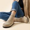image:imageCUSHIONAIRE Fondu Genuine Leather Mule Clogs for Women Comfortable Slip On Womens Shoes with Penny Strap Accent and Memory Foam FootbedBiscuit