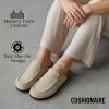 image:imageCUSHIONAIRE Fondu Genuine Leather Mule Clogs for Women Comfortable Slip On Womens Shoes with Penny Strap Accent and Memory Foam FootbedBiscuit