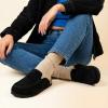 image:imageCUSHIONAIRE Fondu Genuine Leather Mule Clogs for Women Comfortable Slip On Womens Shoes with Penny Strap Accent and Memory Foam FootbedBlack