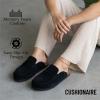 image:imageCUSHIONAIRE Fondu Genuine Leather Mule Clogs for Women Comfortable Slip On Womens Shoes with Penny Strap Accent and Memory Foam FootbedBlack