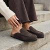 image:imageCUSHIONAIRE Fondu Genuine Leather Mule Clogs for Women Comfortable Slip On Womens Shoes with Penny Strap Accent and Memory Foam FootbedChocolate