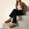 image:imageCUSHIONAIRE Fondu Genuine Leather Mule Clogs for Women Comfortable Slip On Womens Shoes with Penny Strap Accent and Memory Foam FootbedCognac