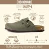 image:imageCUSHIONAIRE Haze Genuine Suede Leather Mens Clogs  Comfortable Slip On Potato Shoes for Men with Adjustable BuckleOlive