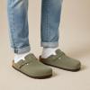 image:imageCUSHIONAIRE Haze Genuine Suede Leather Mens Clogs  Comfortable Slip On Potato Shoes for Men with Adjustable BuckleOlive
