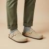 image:imageCUSHIONAIRE Haze Genuine Suede Leather Mens Clogs  Comfortable Slip On Potato Shoes for Men with Adjustable BuckleTaupe