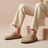 image:imageCUSHIONAIRE Haze Genuine Suede Leather Mens Clogs  Comfortable Slip On Potato Shoes for Men with Adjustable BuckleTaupe