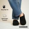image:imageCUSHIONAIRE Heath Genuine Suede Leather Mens Clogs with Memory Foam Comfort Easy Slip On Slides for MenBlack