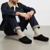 image:imageCUSHIONAIRE Heath Genuine Suede Leather Mens Clogs with Memory Foam Comfort Easy Slip On Slides for MenBlack