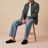 image:imageCUSHIONAIRE Heath Genuine Suede Leather Mens Clogs with Memory Foam Comfort Easy Slip On Slides for MenBlack