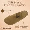 image:imageCUSHIONAIRE Heath Genuine Suede Leather Mens Clogs with Memory Foam Comfort Easy Slip On Slides for MenBrown