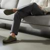 image:imageCUSHIONAIRE Heath Genuine Suede Leather Mens Clogs with Memory Foam Comfort Easy Slip On Slides for MenOlive