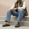 image:imageCUSHIONAIRE Heath Genuine Suede Leather Mens Clogs with Memory Foam Comfort Easy Slip On Slides for MenOlive