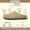 image:imageCUSHIONAIRE Heath Genuine Suede Leather Mens Clogs with Memory Foam Comfort Easy Slip On Slides for MenTaupe