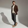 image:imageCUSHIONAIRE Heath Genuine Suede Leather Mens Clogs with Memory Foam Comfort Easy Slip On Slides for MenTaupe