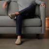 image:imageCUSHIONAIRE Heath Genuine Suede Leather Mens Clogs with Memory Foam Comfort Easy Slip On Slides for MenTaupe