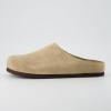 image:imageCUSHIONAIRE Heath Genuine Suede Leather Mens Clogs with Memory Foam Comfort Easy Slip On Slides for MenTaupe