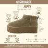 image:imageCUSHIONAIRE Hippy Womens Platform Ankle Boots  Genuine Suede Faux Fur Lining Cozy Winter SlipOn Design Comfortable Footwear with Wide Widths AvailableMoss