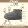 image:imageCUSHIONAIRE Hippy Womens Platform Ankle Boots  Genuine Suede Faux Fur Lining Cozy Winter SlipOn Design Comfortable Footwear with Wide Widths AvailableGrey