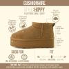 image:imageCUSHIONAIRE Hippy Womens Platform Ankle Boots  Genuine Suede Faux Fur Lining Cozy Winter SlipOn Design Comfortable Footwear with Wide Widths AvailableChestnut