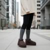image:imageCUSHIONAIRE Hippy Womens Platform Ankle Boots  Genuine Suede Faux Fur Lining Cozy Winter SlipOn Design Comfortable Footwear with Wide Widths AvailableChocolate