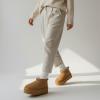 image:imageCUSHIONAIRE Hippy Womens Platform Ankle Boots  Genuine Suede Faux Fur Lining Cozy Winter SlipOn Design Comfortable Footwear with Wide Widths AvailableChestnut