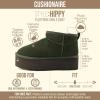 image:imageCUSHIONAIRE Hippy Womens Platform Ankle Boots  Genuine Suede Faux Fur Lining Cozy Winter SlipOn Design Comfortable Footwear with Wide Widths AvailableGreen