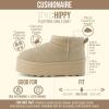 image:imageCUSHIONAIRE Hippy Womens Platform Ankle Boots  Genuine Suede Faux Fur Lining Cozy Winter SlipOn Design Comfortable Footwear with Wide Widths AvailableSand