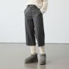 image:imageCUSHIONAIRE Hippy Womens Platform Ankle Boots  Genuine Suede Faux Fur Lining Cozy Winter SlipOn Design Comfortable Footwear with Wide Widths AvailableGrey