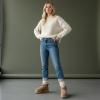 image:imageCUSHIONAIRE Hippy Womens Platform Ankle Boots  Genuine Suede Faux Fur Lining Cozy Winter SlipOn Design Comfortable Footwear with Wide Widths AvailableMoss