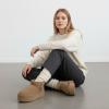 image:imageCUSHIONAIRE Hippy Womens Platform Ankle Boots  Genuine Suede Faux Fur Lining Cozy Winter SlipOn Design Comfortable Footwear with Wide Widths AvailableMoss