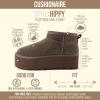 image:imageCUSHIONAIRE Hippy Womens Platform Ankle Boots  Genuine Suede Faux Fur Lining Cozy Winter SlipOn Design Comfortable Footwear with Wide Widths AvailableTaupe