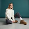 image:imageCUSHIONAIRE Hippy Womens Platform Ankle Boots  Genuine Suede Faux Fur Lining Cozy Winter SlipOn Design Comfortable Footwear with Wide Widths AvailableChestnut