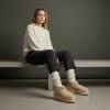 image:imageCUSHIONAIRE Hippy Womens Platform Ankle Boots  Genuine Suede Faux Fur Lining Cozy Winter SlipOn Design Comfortable Footwear with Wide Widths AvailableSand